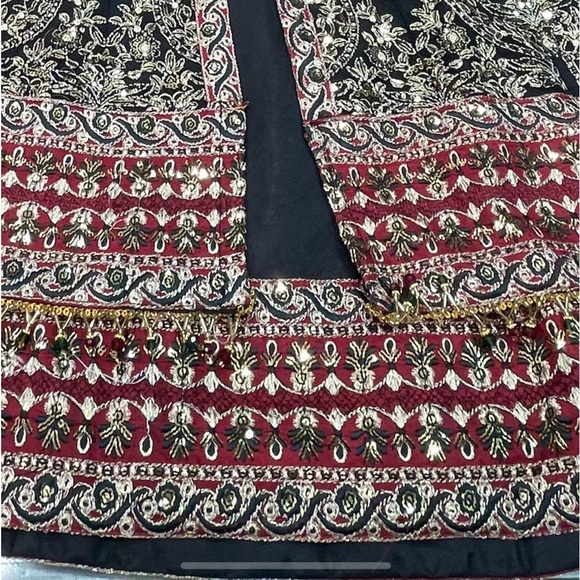 Indian desi Pakistani sequence embroidered bridal dress - Picture 3 of 4